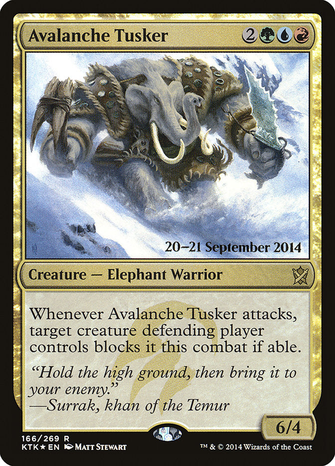 Avalanche Tusker [Khans of Tarkir Prerelease Promos] | Tables and Towers