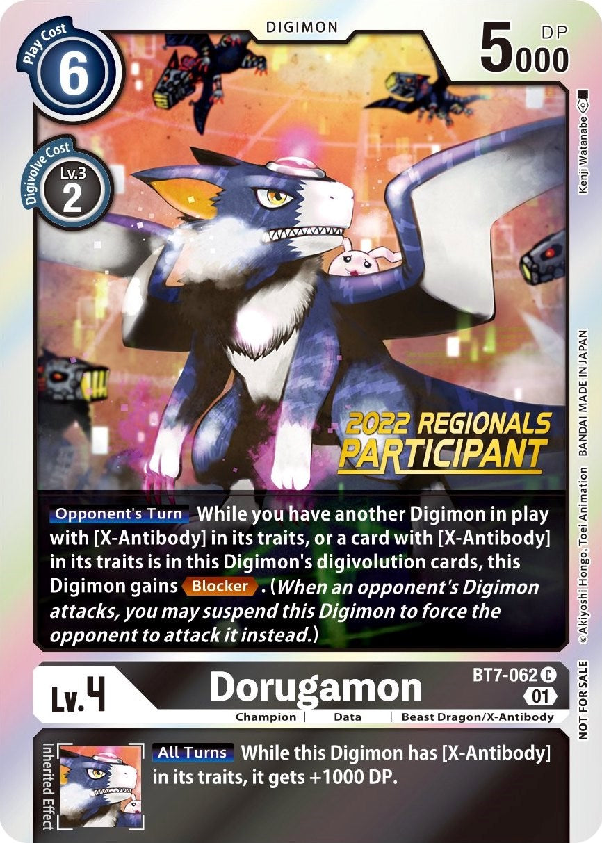 Dorugamon [BT7-062] (2022 Championship Offline Regional) (Online Participant) [Next Adventure Promos] | Tables and Towers