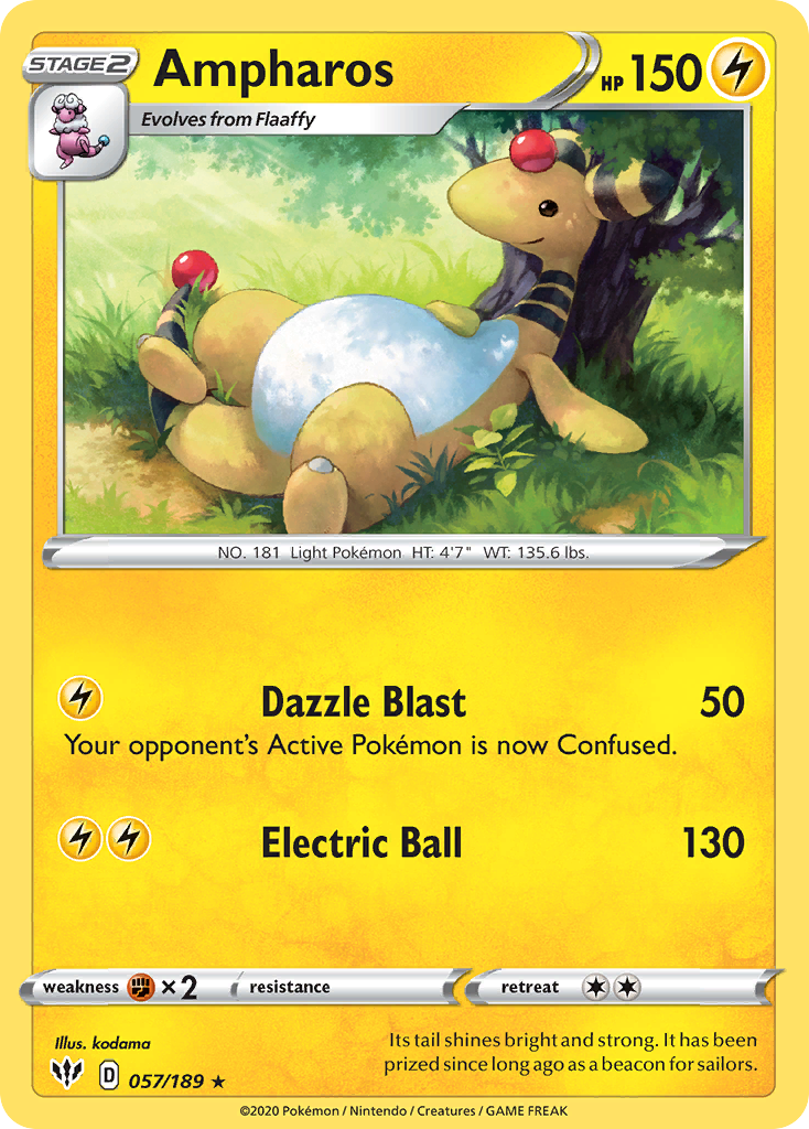 Ampharos (057/189) [Sword & Shield: Darkness Ablaze] | Tables and Towers