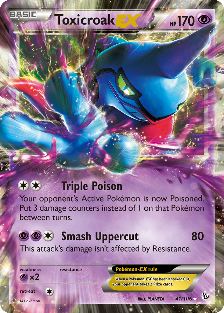 Toxicroak EX (41/106) [XY: Flashfire] | Tables and Towers