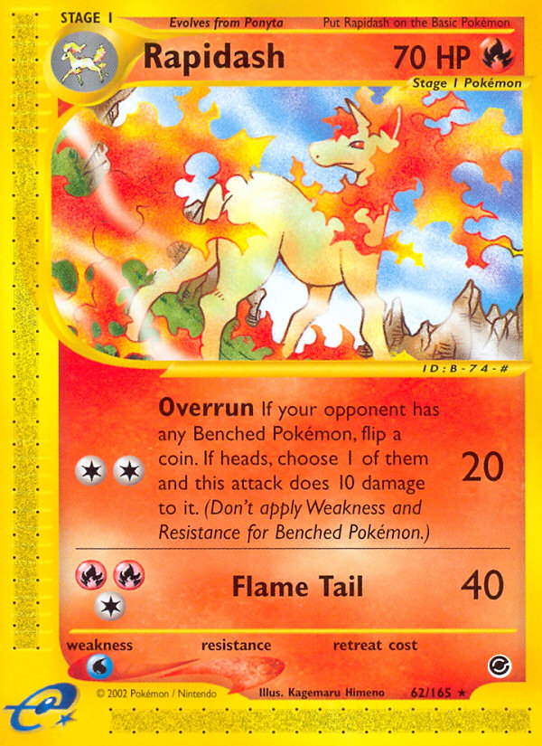 Rapidash (62/165) [Expedition: Base Set] | Tables and Towers