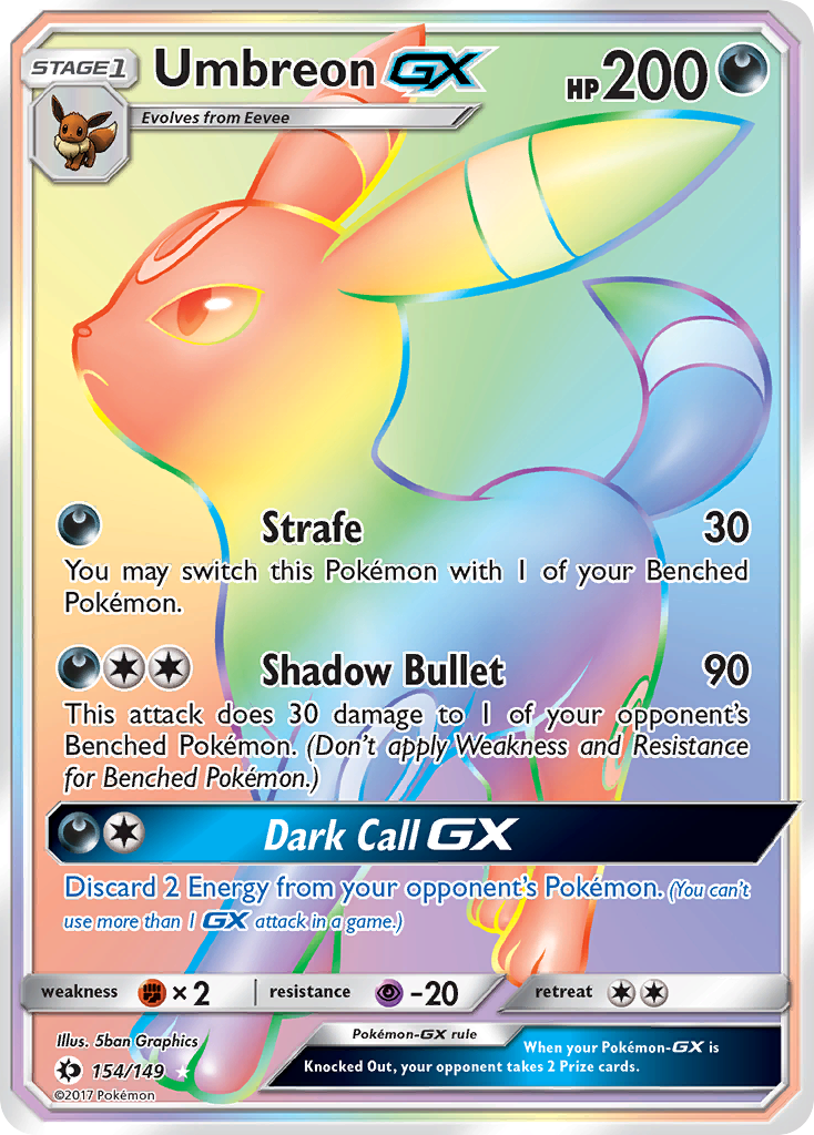 Umbreon GX (154/149) [Sun & Moon: Base Set] | Tables and Towers