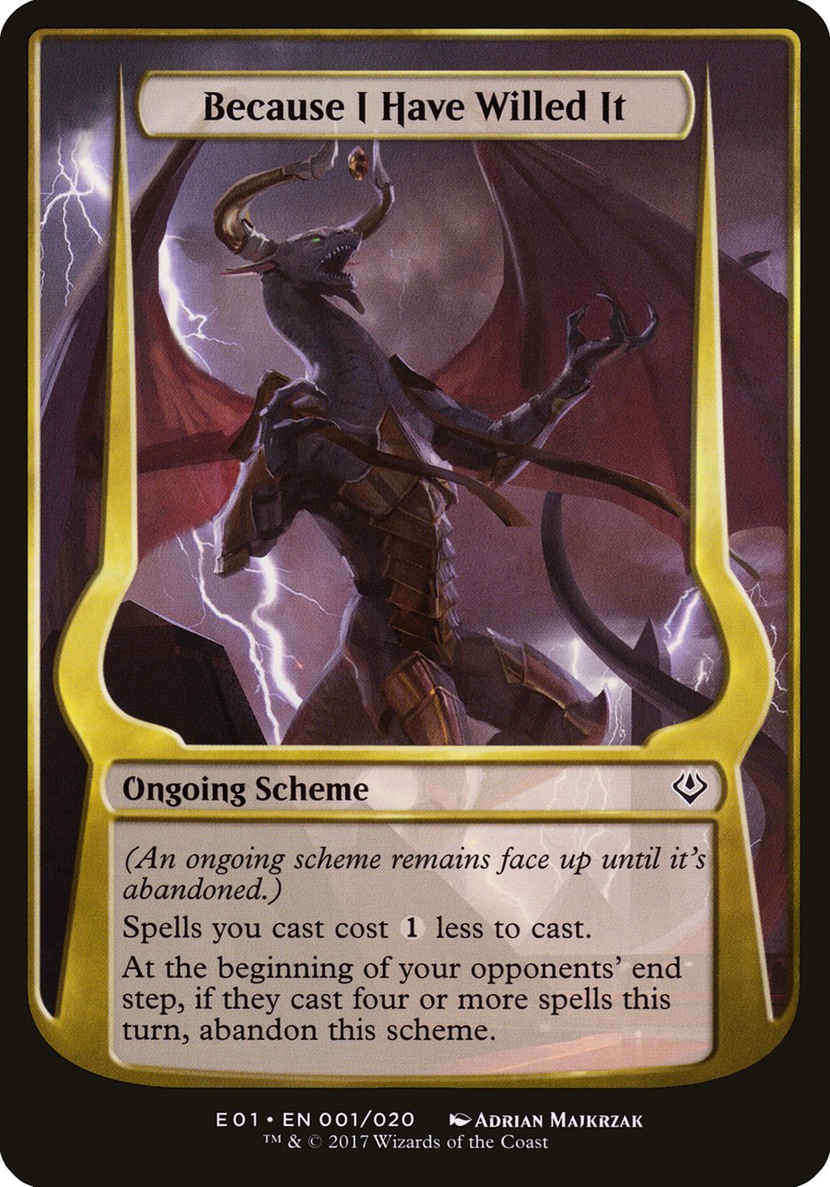 Because I Have Willed It (Schemes) [Archenemy: Nicol Bolas Schemes] | Tables and Towers