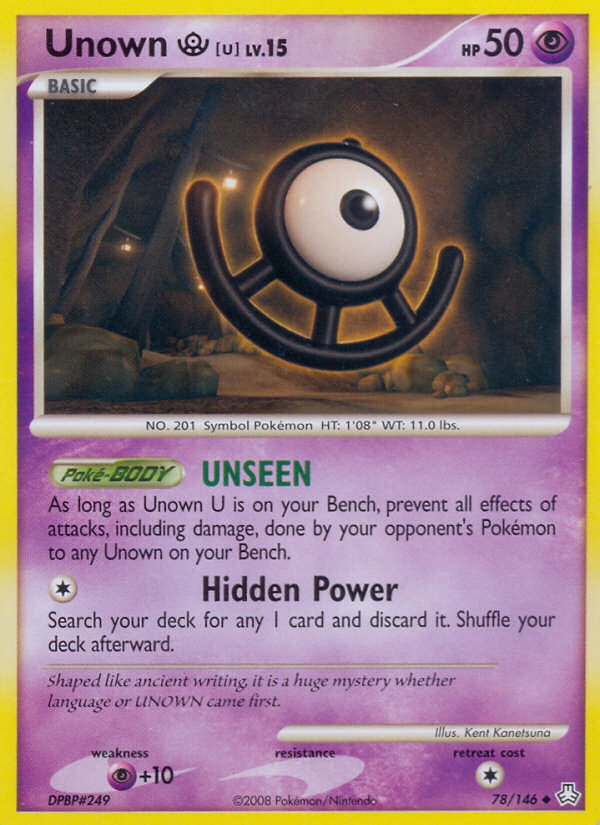 Unown U (78/146) [Diamond & Pearl: Legends Awakened] | Tables and Towers