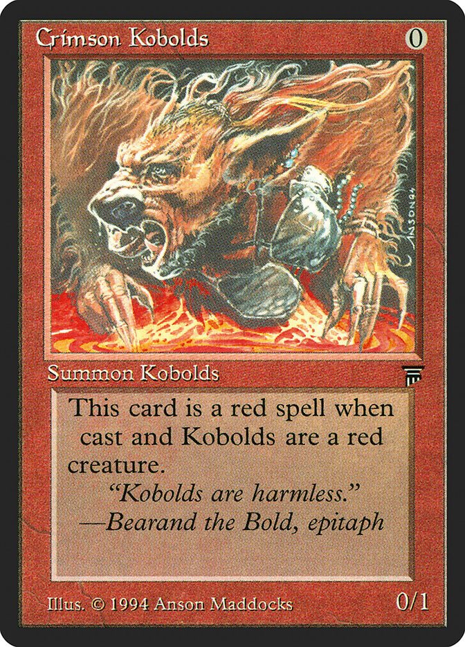 Crimson Kobolds [Legends] | Tables and Towers