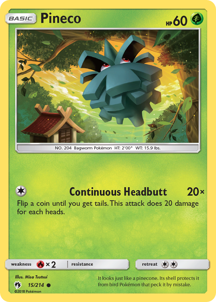 Pineco (15/214) [Sun & Moon: Lost Thunder] | Tables and Towers