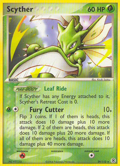 Scyther (29/112) [EX: FireRed & LeafGreen] | Tables and Towers