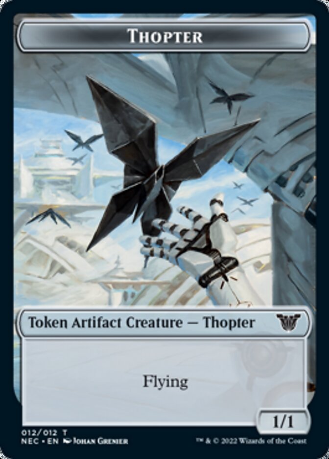 Thopter // Spirit (002) Double-Sided Token [Kamigawa: Neon Dynasty Commander Tokens] | Tables and Towers