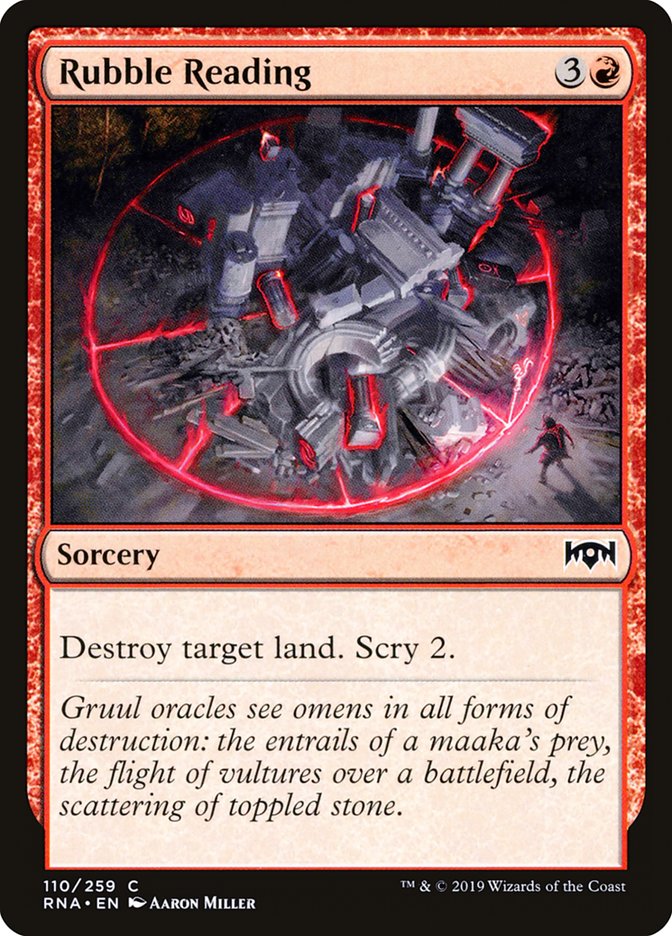 Rubble Reading [Ravnica Allegiance] | Tables and Towers