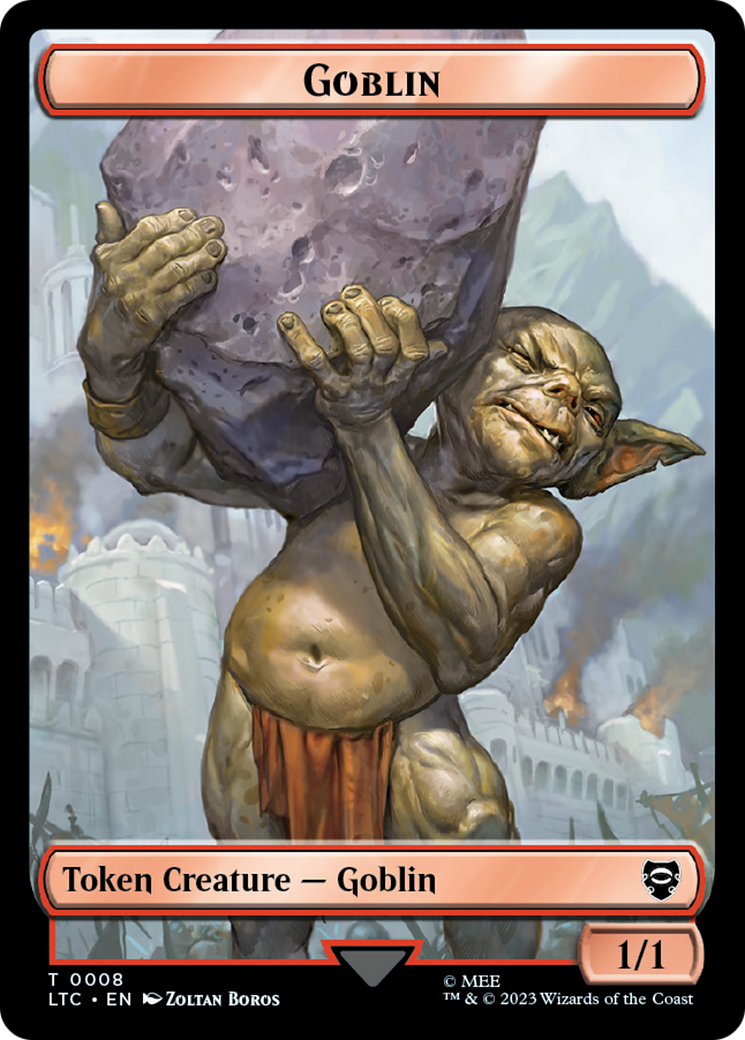 Goblin // Wraith Double-Sided Token [The Lord of the Rings: Tales of Middle-Earth Commander Tokens] | Tables and Towers