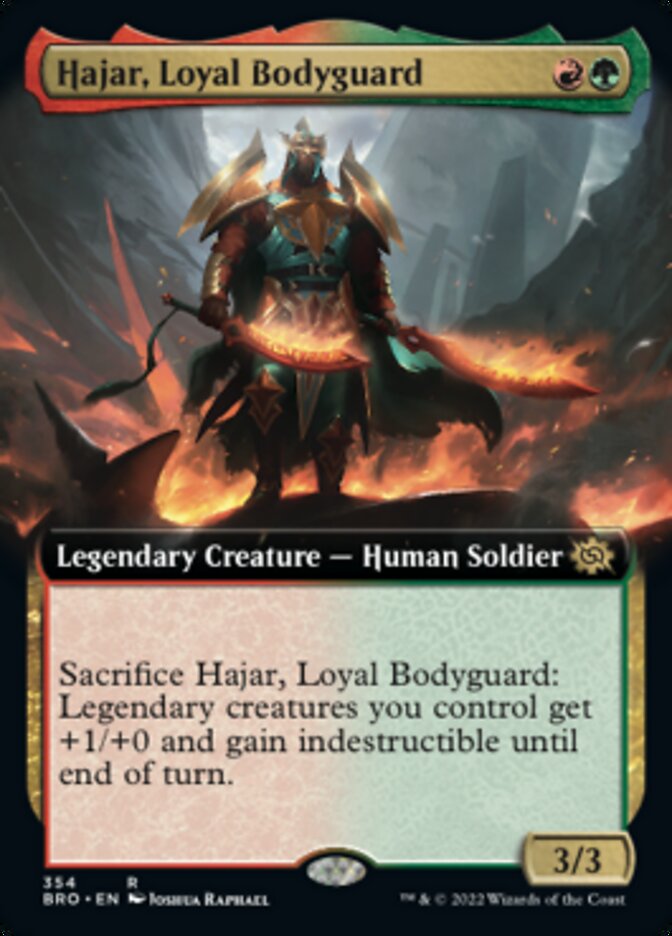 Hajar, Loyal Bodyguard (Extended Art) [The Brothers' War] | Tables and Towers