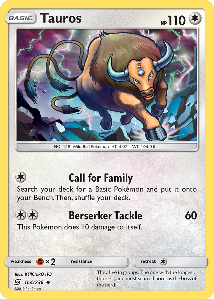 Tauros (164/236) [Sun & Moon: Unified Minds] | Tables and Towers