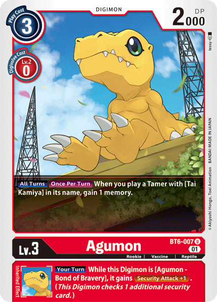 Agumon [BT6-007] [Double Diamond] | Tables and Towers