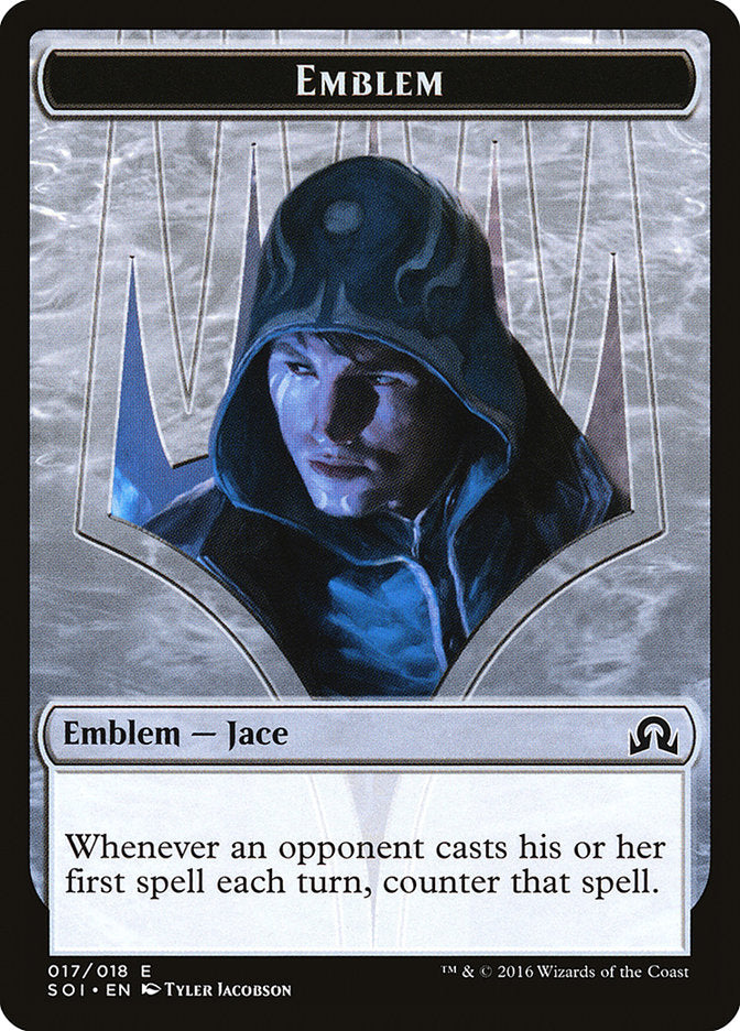 Jace, Unraveler of Secrets Emblem [Shadows over Innistrad Tokens] | Tables and Towers