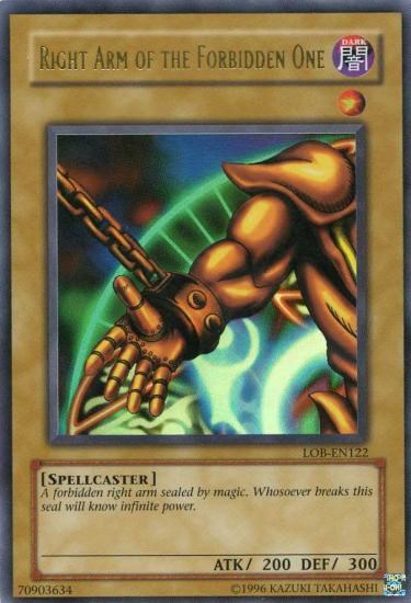 Right Arm of the Forbidden One [LOB-EN122] Ultra Rare | Tables and Towers