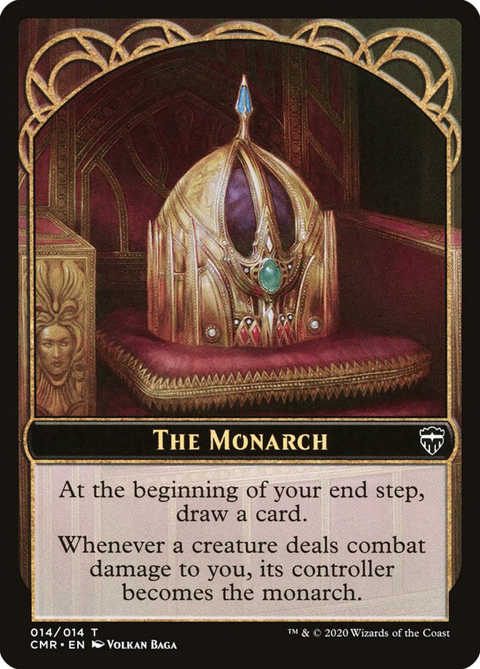 The Monarch // Treasure Double-Sided Token [Commander Legends Tokens] | Tables and Towers