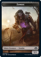 Snake // Zombie Double-Sided Token [Commander Collection: Black Tokens] | Tables and Towers