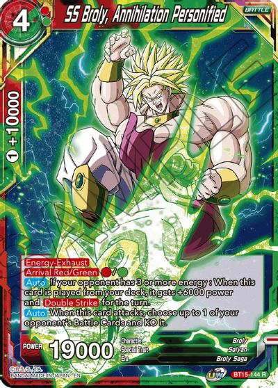 SS Broly, Annihilation Personified (BT15-144) [Saiyan Showdown] | Tables and Towers