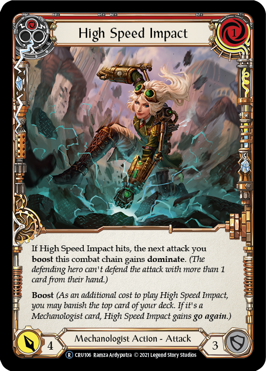 High Speed Impact (Red) [U-CRU106] (Crucible of War Unlimited)  Unlimited Rainbow Foil | Tables and Towers