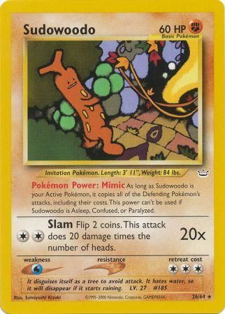 Sudowoodo (26/64) [Neo Revelation Unlimited] | Tables and Towers