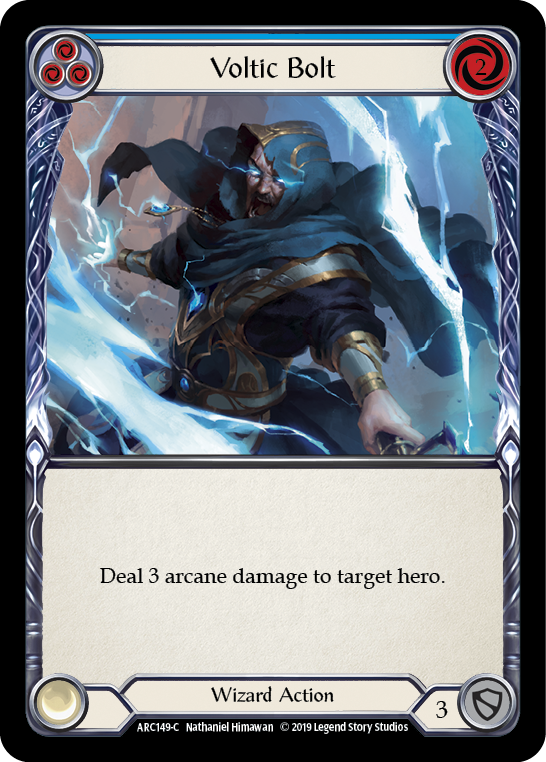 Voltic Bolt (Blue) [ARC149-C] (Arcane Rising)  1st Edition Rainbow Foil | Tables and Towers