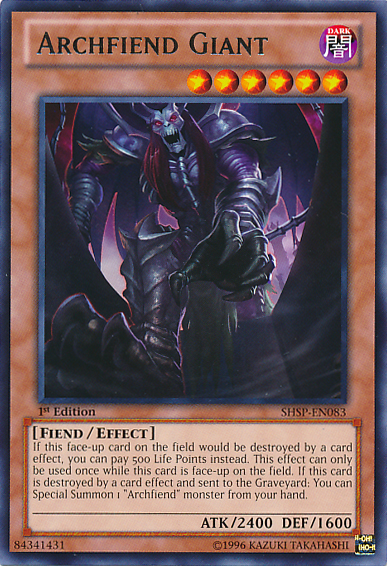 Archfiend Giant [SHSP-EN083] Rare | Tables and Towers