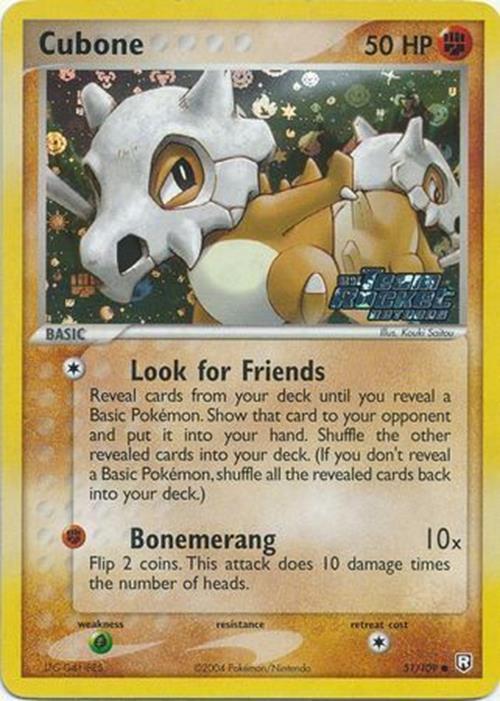 Cubone (51/109) (Stamped) [EX: Team Rocket Returns] | Tables and Towers