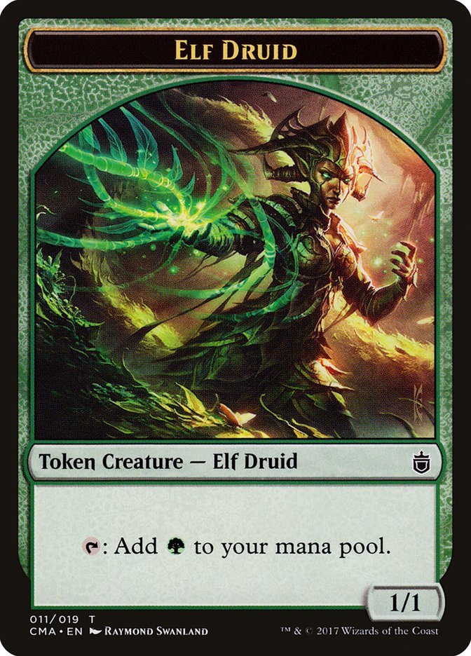 Elf Druid Token [Commander Anthology Tokens] | Tables and Towers