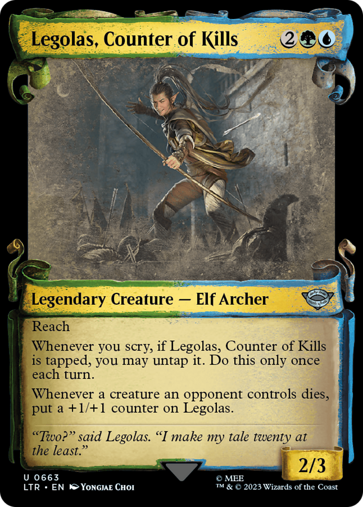 Legolas, Counter of Kills [The Lord of the Rings: Tales of Middle-Earth Showcase Scrolls] | Tables and Towers