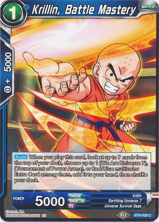 Krillin, Battle Mastery (BT9-028) [Universal Onslaught] | Tables and Towers