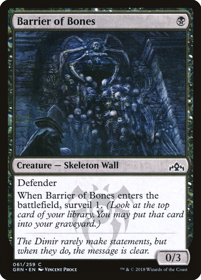 Barrier of Bones [Guilds of Ravnica] | Tables and Towers