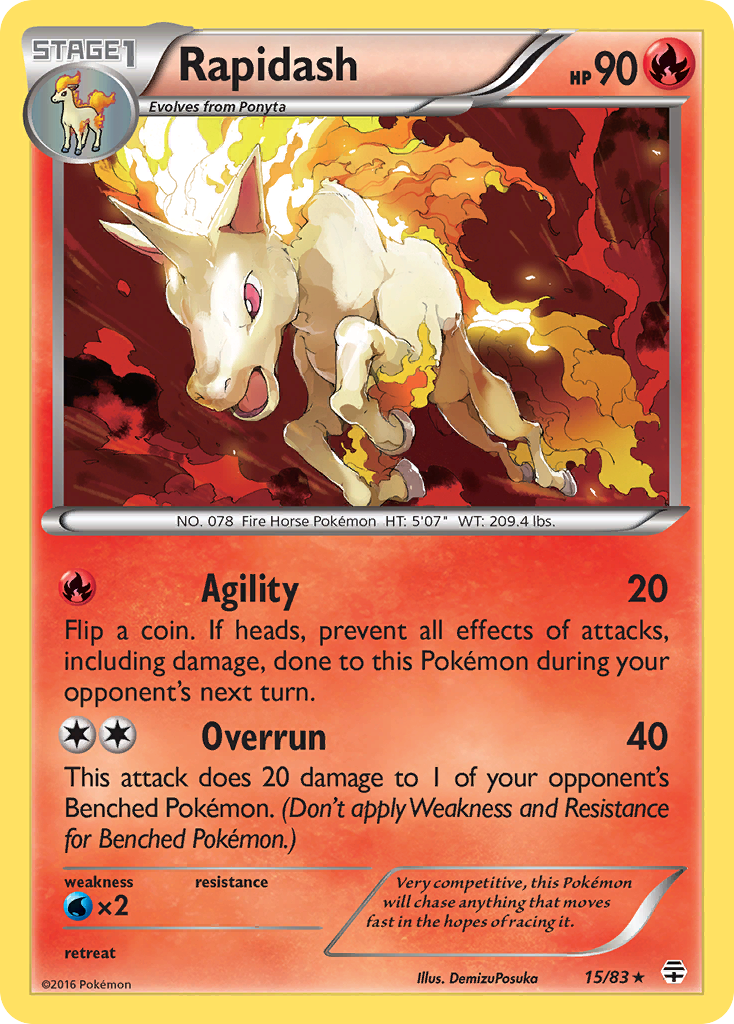 Rapidash (15/83) [XY: Generations] | Tables and Towers