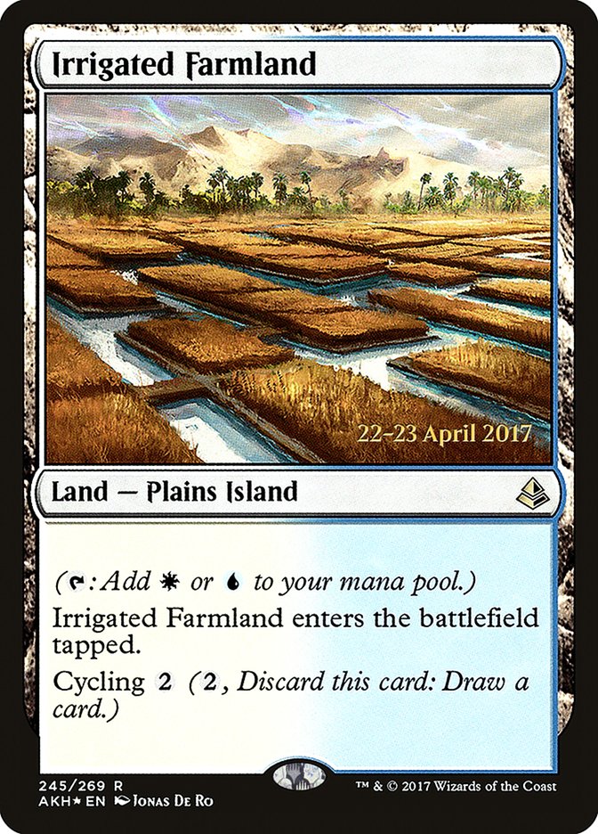 Irrigated Farmland [Amonkhet Prerelease Promos] | Tables and Towers