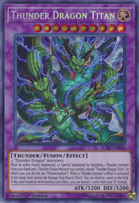 Thunder Dragon Titan [SOFU-EN036] Secret Rare | Tables and Towers