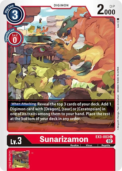 Sunarizamon [EX3-003] [Revision Pack Cards] | Tables and Towers