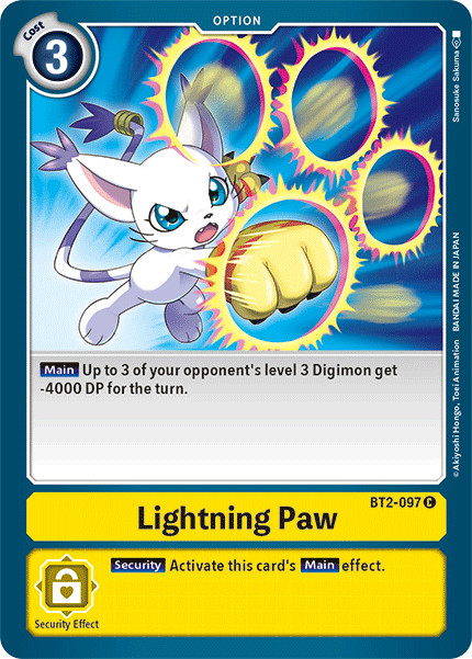 Lightning Paw [BT2-097] [Release Special Booster Ver.1.5] | Tables and Towers