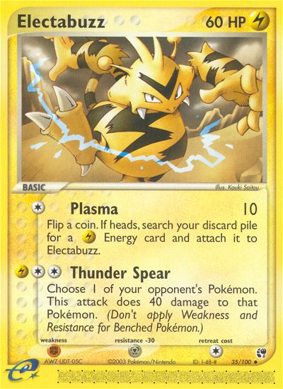 Electabuzz (35/100) [EX: Sandstorm] | Tables and Towers