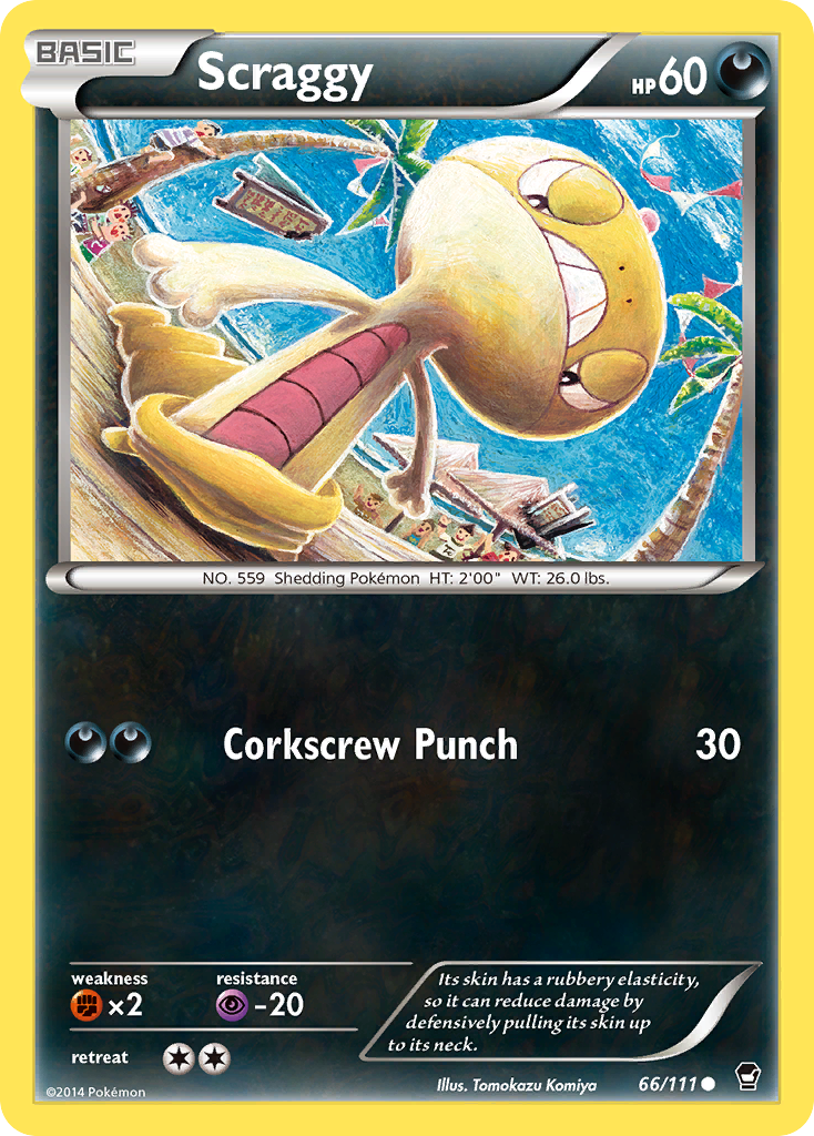 Scraggy (66/111) [XY: Furious Fists] | Tables and Towers