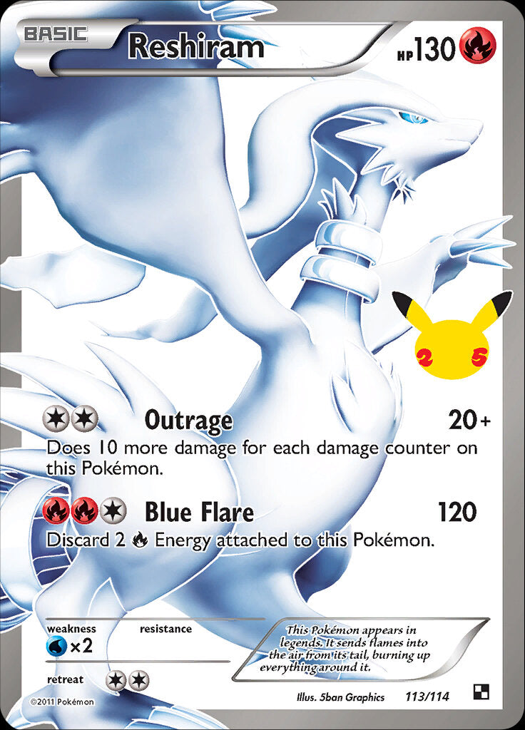 Reshiram (113/114) [Celebrations: 25th Anniversary - Classic Collection] | Tables and Towers