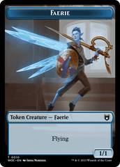 Faerie // Saproling Double-Sided Token [Wilds of Eldraine Commander Tokens] | Tables and Towers