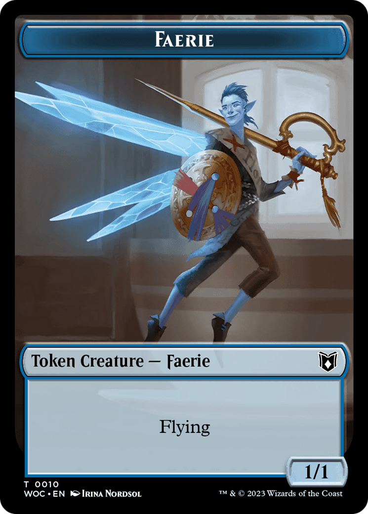 Faerie // Human Double-Sided Token [Wilds of Eldraine Commander Tokens] | Tables and Towers