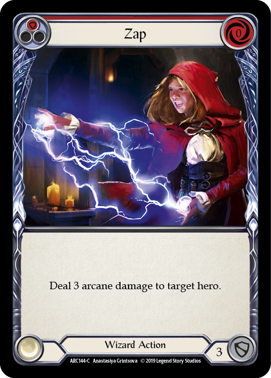 Zap (Red) [ARC144-C] (Arcane Rising)  1st Edition Normal | Tables and Towers