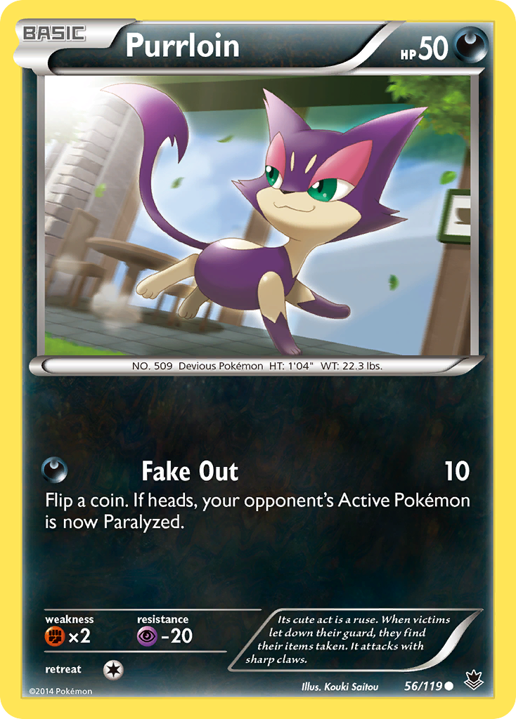 Purrloin (56/119) [XY: Phantom Forces] | Tables and Towers