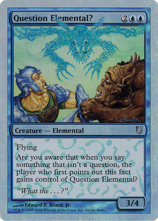 Question Elemental? (Alternate Foil) [Unhinged] | Tables and Towers