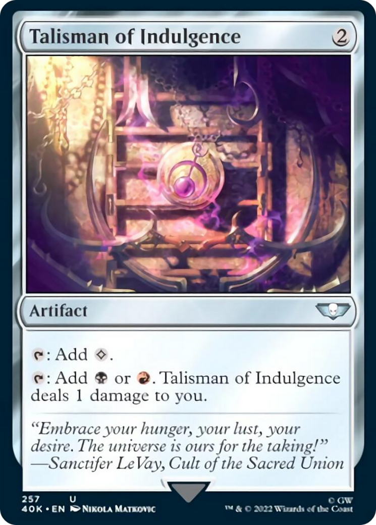 Talisman of Indulgence (Surge Foil) [Warhammer 40,000] | Tables and Towers