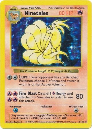 Ninetales (12/102) [Base Set Shadowless Unlimited] | Tables and Towers