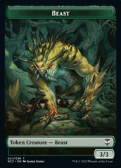 Beast // Saproling Double-Sided Token [Streets of New Capenna Commander Tokens] | Tables and Towers