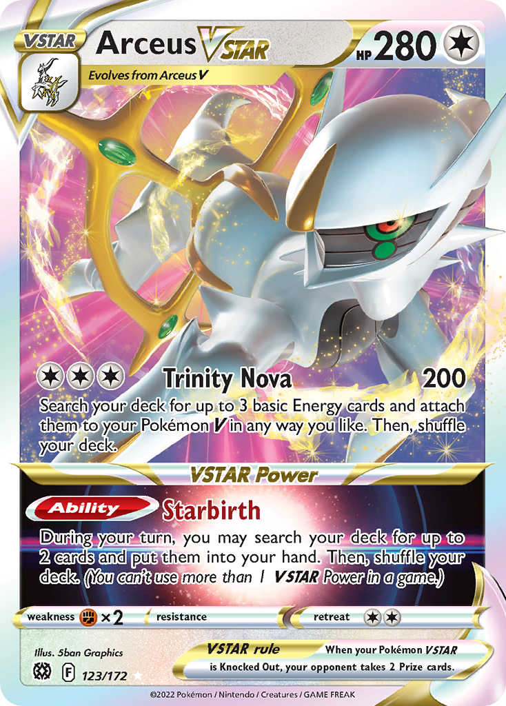 Arceus VSTAR (123/172) (Metal Card) [Sword & Shield: Brilliant Stars] | Tables and Towers