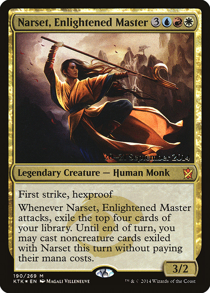 Narset, Enlightened Master [Khans of Tarkir Prerelease Promos] | Tables and Towers