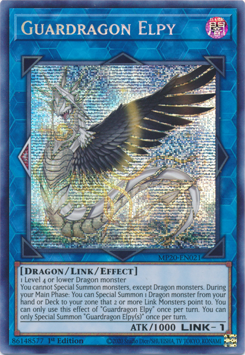 Guardragon Elpy [MP20-EN021] Prismatic Secret Rare | Tables and Towers